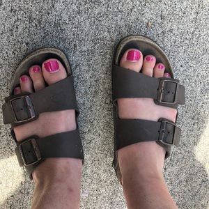 well worn sandals of 4 years